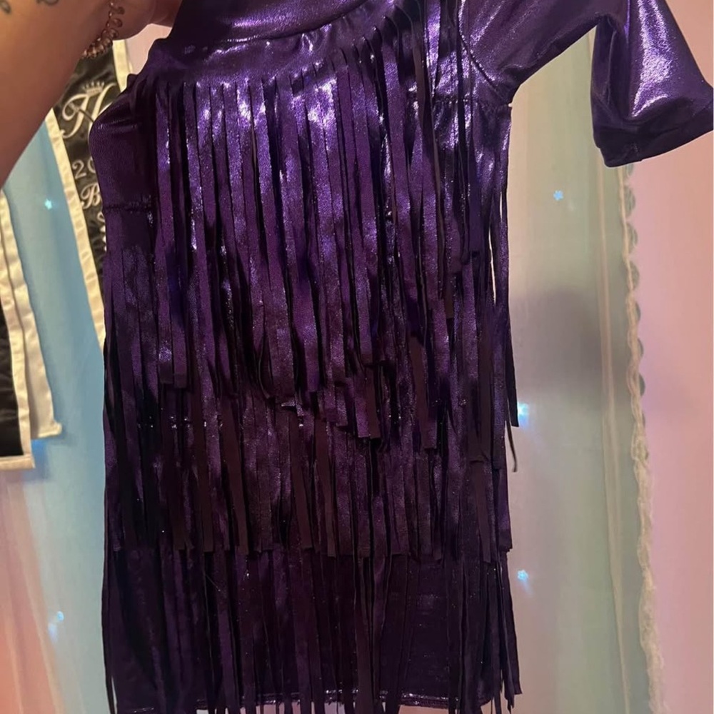 Purple Fringe Dress
